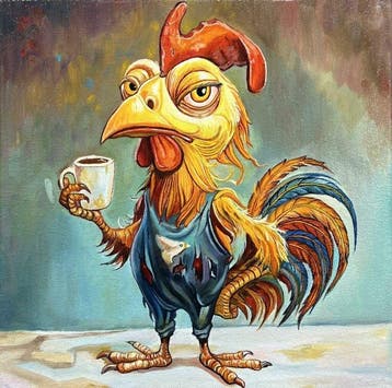 Mikolaj Ttsiak - Dawns Sardonic Courtier, Antiek en Kunst, Kunst | Schilderijen | Klassiek