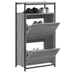 vidaXL Schoenenkast 60x34x112 cm bewerkt hout grijs sonoma, Verzenden, Nieuw