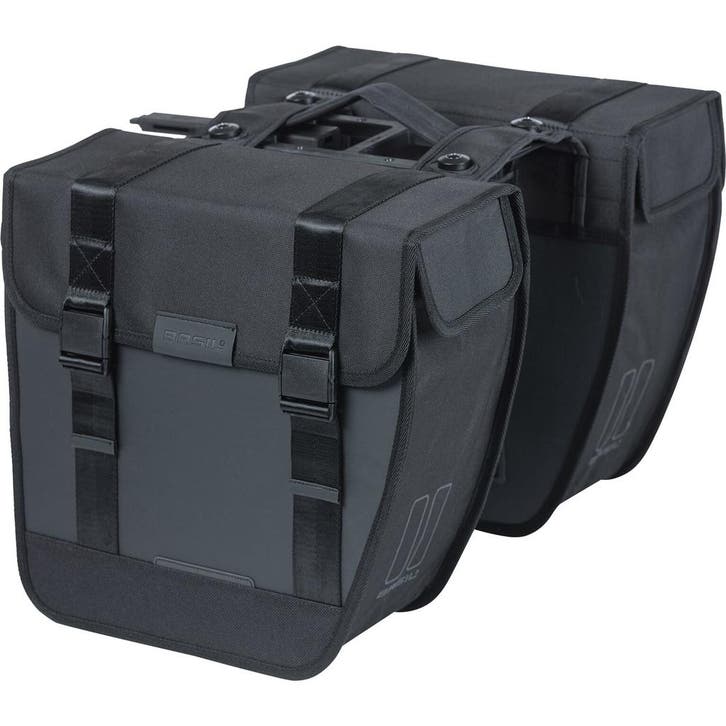 Basil fietstas dubbel Tour Waterproof zwart MIK, Fietsen en Brommers, Fietsaccessoires | Fietstassen, Nieuw, Verzenden