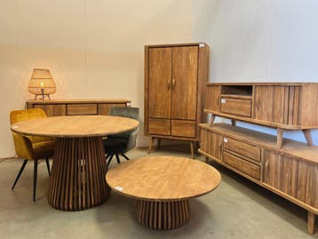 NIEUW! Retro meubelen van teakhout. Uit voorraad geleverd!, Ophalen of Verzenden, Nieuw, Teakhout, Retro