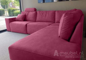 Loungebank Marle - hoekbanken - Roze, Nieuw, Stof