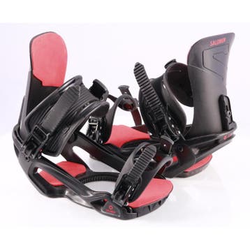 M snowboard bindingen SALOMON UNITE, black/red (TOP staat), Verzenden, Gebruikt