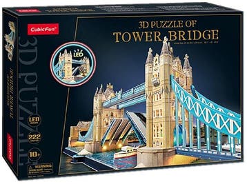 3D Puzzel - Tower Bridge LED (222 stukjes) | CubicFun -, Verzenden, Nieuw