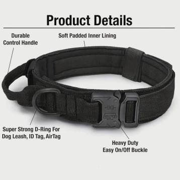 Tactische Hondenhalsband - Verstelbaar Militair Nylon Halsba, Dieren en Toebehoren, Verzenden, Nieuw