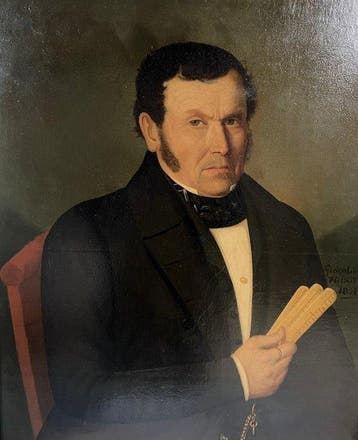 Scuola italiana (XIX) Firmato Giacobini e datato 1858 -