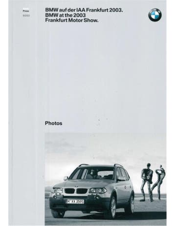2003 BMW FRANKFURT HARDCOVER PERSMAP DUITS, Boeken, Nieuw, BMW, Author