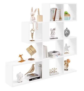4-Laags Trapvormige Boekenkast – Open Roomdivider 115 cm, Huis en Inrichting, Kasten | Boekenkasten, Verzenden, Nieuw