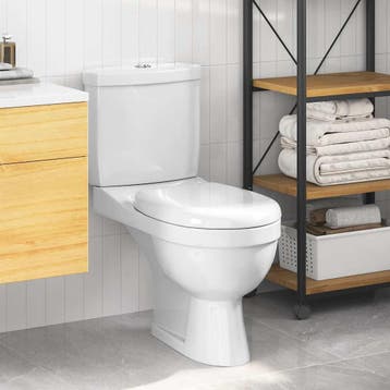 vidaXL Toilet met stortbak wit, Verzenden, Nieuw