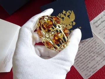 Figuur - Fabergé style - Crystal Palace Imperial ornament, Nieuw