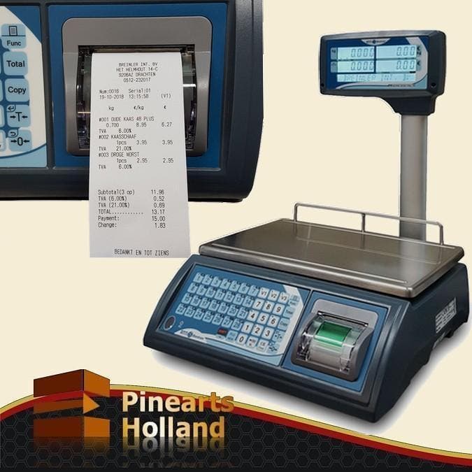 BAXTRAN RTN1530 geijkte winkelweegschaal +bonnenprinter 30Kg, Witgoed en Apparatuur, Weegschalen, Fijner dan 1 gram, 10 tot 50 kg