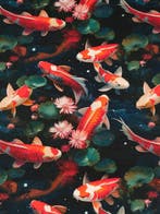 TexStilArt - KOI HARMONY - Exclusief stof 100% katoen