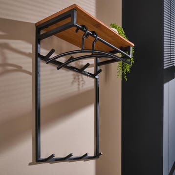 *WOONWINKEL* Grote Kapstok Met Houten Plank, Verzenden, Nieuw