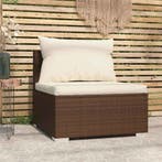 Tuinmiddenbank Poly Rattan Bruin | Retourdeal 52% Korting, Rotan, 3 zitplaatsen, Nieuw, Ophalen of Verzenden