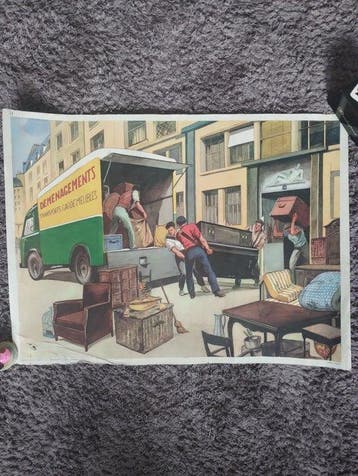 Éditions Rossignol - Manifesto scolastico vintage francese, Antiek en Kunst