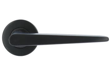 Deurklink Wig op ronde rozet PVD gunmetal, Verzenden, Nieuw