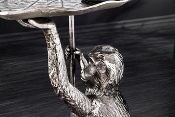 Design Bijzettafel WILDLIFE MONKEY 60cm Zilver Metaal, Ophalen of Verzenden, Nieuw