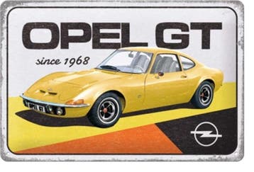 Opel GT reclamebord, Verzamelen, Ophalen of Verzenden, Nieuw