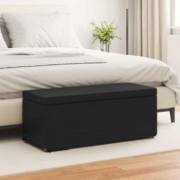 vidaXL Kruk Zwart 101 x 41 x 40 cm Nepleer en Gefabriceerd, Verzenden, Nieuw