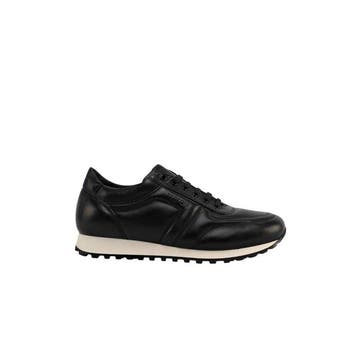TESTONI BOLOGNA - 6 UK / 40 IT - Black Padded Sneaker Shoes, Nieuw