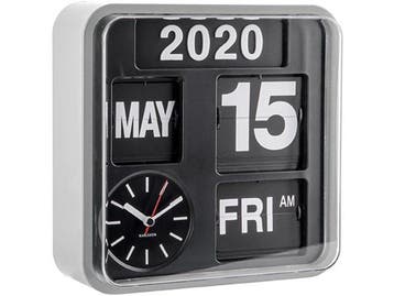 Karlsson Mini Flip - Wandklok - Analoge klok met datum -, Verzenden, Nieuw