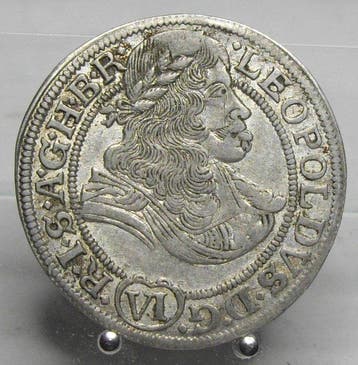 Oostenrijk. Leopold I. 6 Kreuzer 1672 SHS, Breslau (Zonder