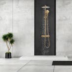 Gouden Doucheset Thermostaatkraan | Messing | OP=OP, Ophalen of Verzenden, Nieuw, Rvs, Douche