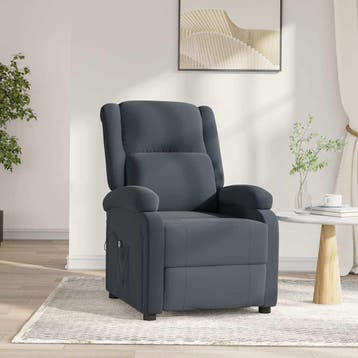 vidaXL Fauteuil elektrisch verstelbaar stof donkergrijs, Verzenden, Nieuw