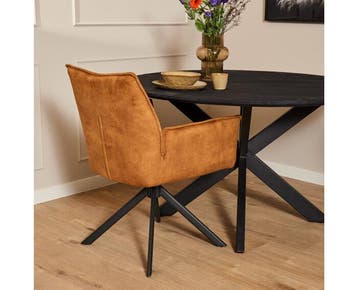 Eetkamerstoel Dani | Velvet Goud, Ophalen of Verzenden, Nieuw