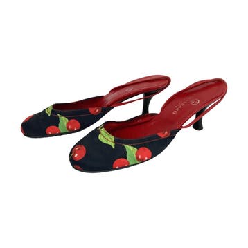 Jaime Mascaro - Slingbacks - Zwart met kersen - Maat 38, Nieuw