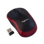 Logitech M185 Optical USB-A Rood-Zwart Retail Wireless, Ophalen of Verzenden, Nieuw