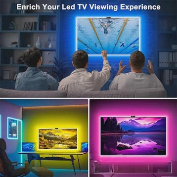RGBIC LED TV Achtergrondverlichting met Camera & Muziek Sync, Verzenden, Nieuw