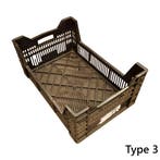 Stapelkrat, 600x400x240 mm, euronorm, zwart kunststof,, Ophalen of Verzenden