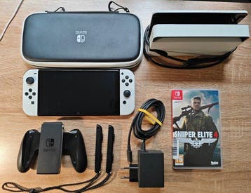 Nintendo - Switch - Nintendo Switch OLED (White) Bundle -, Spelcomputers en Games, Nieuw