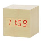 Houten Digitale LED Klok - Wekker Alarm  Snooze Helderheid, Witgoed en Apparatuur, Wekkers, Verzenden, Nieuw