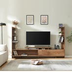 Tv-meubel Rauki met zijrekken walnootkleurig 233x31x140 cm [, Verzenden, Nieuw