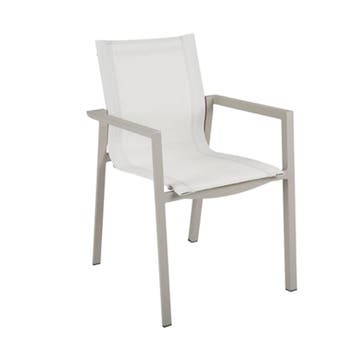 *WOONWINKEL* Brafab Delia Beige Tuinstoel Stapelbaar, Verzenden, Nieuw