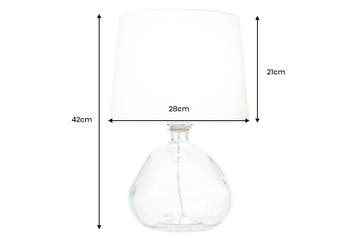 Tafellamp CLASSIC 40 cm met witte lampenkap van gerecycled, Ophalen of Verzenden, Nieuw