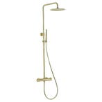 Opbouw regendouche 20cm hoofddouche thermostatisch mat goud, Verzenden, Nieuw