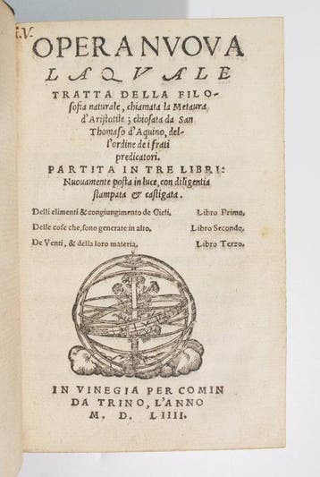 Tommaso dAquino - Metaura dAristotile - 1554