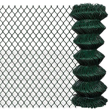 vidaXL Gaashek 1x15 m staal groen, Verzenden, Nieuw, IJzer, 1 tot 2 meter
