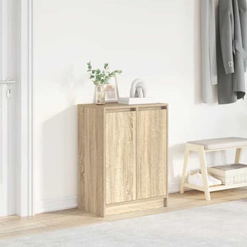 vidaXL Schoenenkast 57x34x76 cm bewerkt hout sonoma, Verzenden, Nieuw