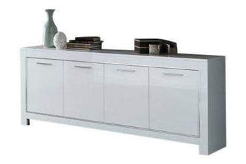 Dressoir Marknesse 4 Deurs Wit - dressoirs, Nieuw, Overige materialen
