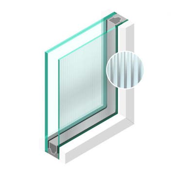 Dubbel glas Figuur Canale mat blank 4mm - sp - 33.1, Ophalen of Verzenden, Nieuw