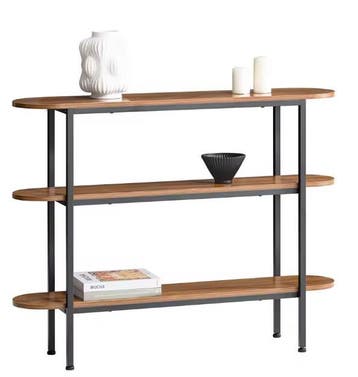 Smal dressoir 110 cm met 3 open vakken – haltafel, Huis en Inrichting, Tafels | Sidetables, Verzenden, Nieuw
