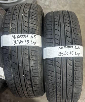2x 195-60-15 Minerva Zomer 2x 6.5mm €40 Per Band 195 60 15, Auto-onderdelen, Banden en Velgen, Ophalen, Gebruikt, 15 inch, Band(en)