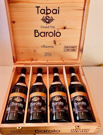 2016 Tabai, Edizione Limitata - Barolo Riserva - 4 Flessen, Nieuw