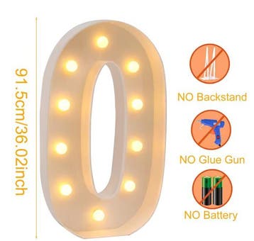 Grote LED Verjaardagsnummer 91,5 cm Feest Decoratie Nummerfr, Verzenden, Nieuw