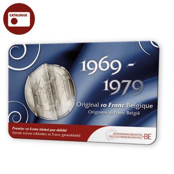 België Munt 10 Frank België 1969-1979 WOKKEL in coincard FR, Verzenden
