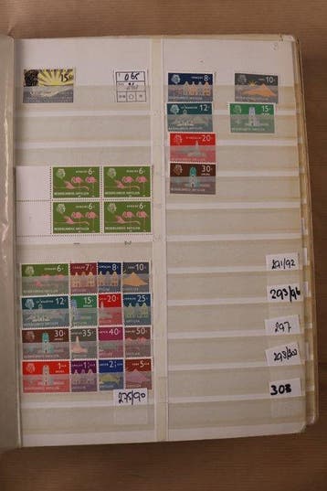 Nederlandse Antillen 1950/2008 - Voorraad in 1 stockboek, Postzegels en Munten, Postzegels | Nederland, Gestempeld