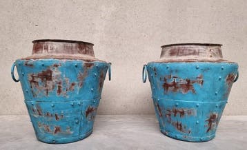 Vaas - IJzer, Aluminium - Pot (2) - Aluminium, IJzer